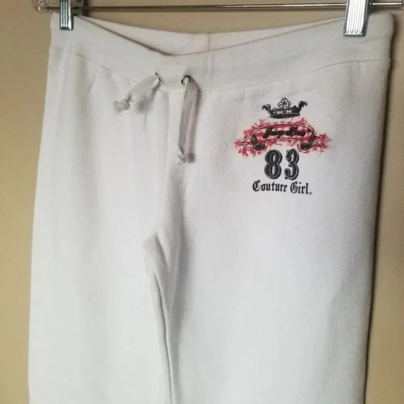 NWT Juicy Couture White Sweat Pants Ruffle Pocket S - Picture 9 of 10